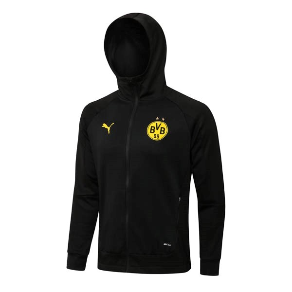 Chaqueta Con Capucha Borussia Dortmund 2022 2023 Negro Amarillo